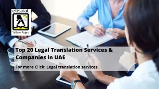 Top 20 Legal Translation Services & Companies in UAE