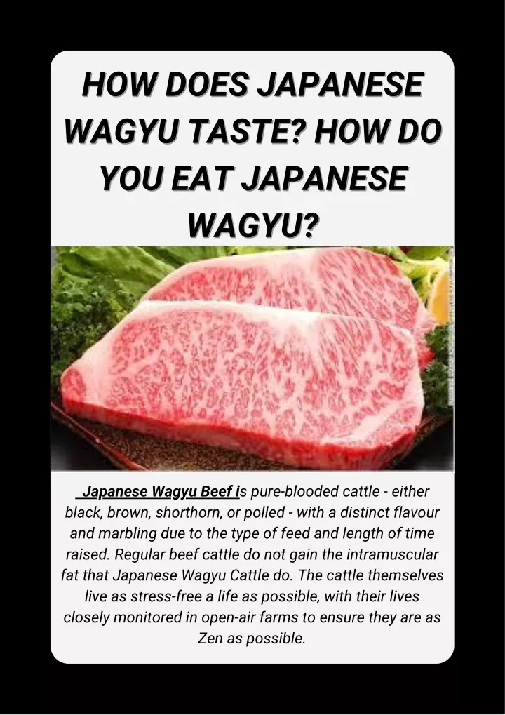 how does japanese how does japanese wagyu taste