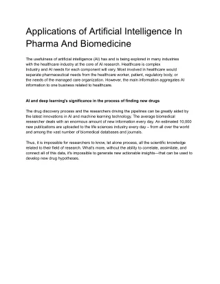 applications of artificial intelligence in pharma