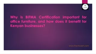 BIFMA Certification ppt