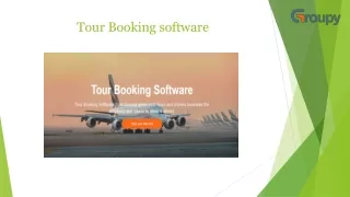 Tour Booking software