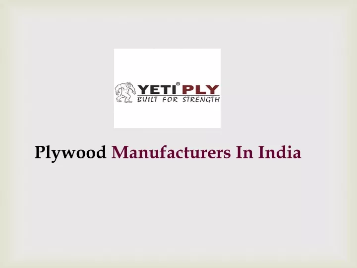 plywood manufacturers in india
