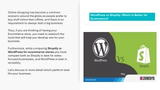WordPress vs Shopify Which is Better for Ecommerce