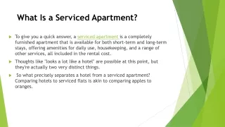 What Is a Serviced Apartment