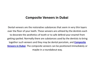 composite veneers in dubai