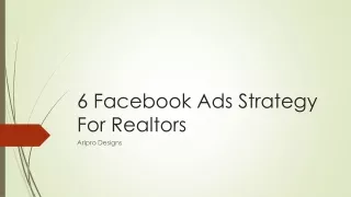 6 facebook ads strategy for realtors