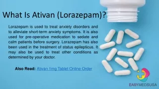 Ativan 1mg Tablet Online Order Without Prescription