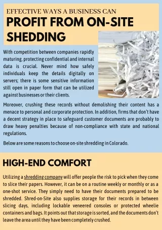 Hassle Free On-Site Shredding Services
