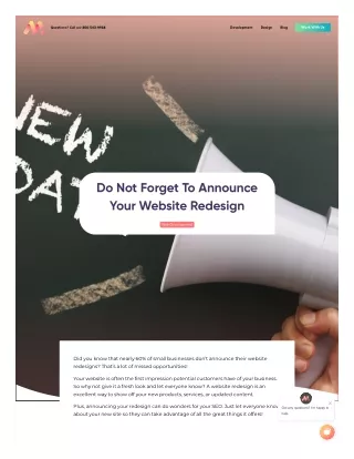 Do Not Forget To Announce Your Website Redesign