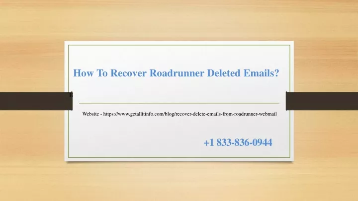 how to recover roadrunner deleted emails