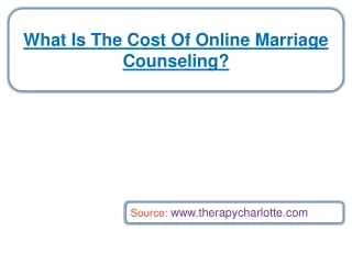 What Is The Cost Of Online Marriage Counseling?