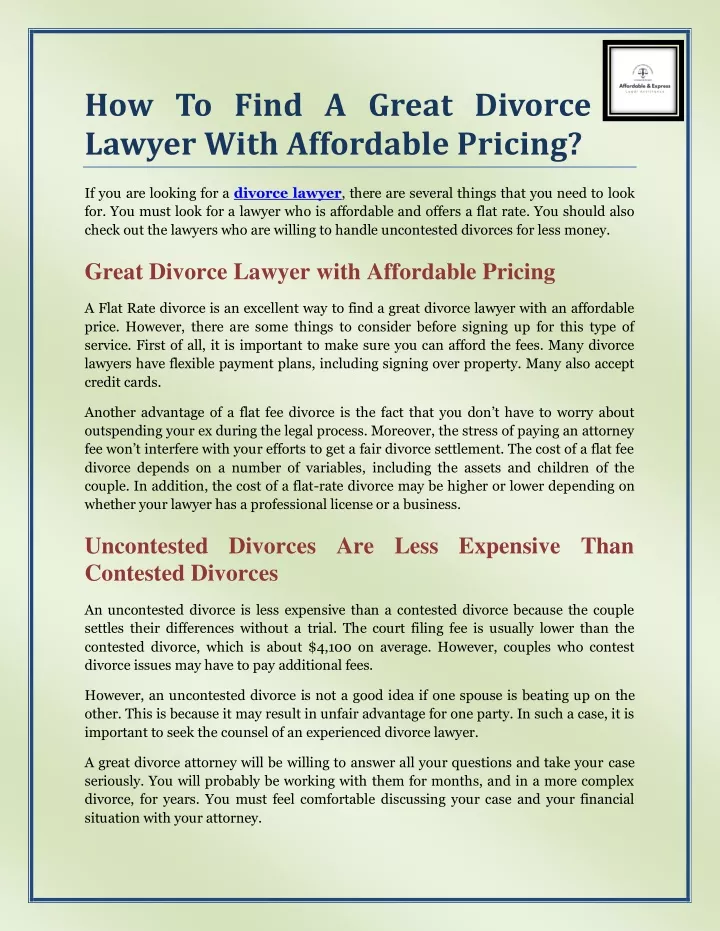 how to find a great divorce lawyer with