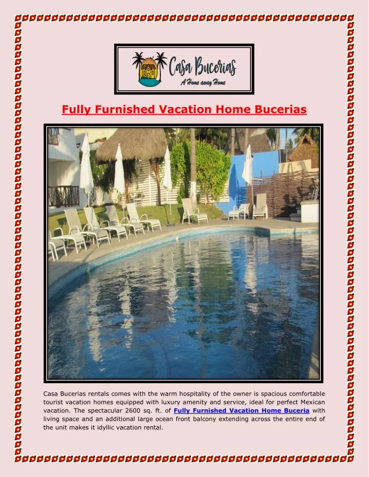 fully furnished vacation home bucerias