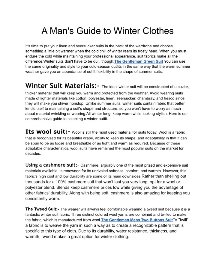 a man s guide to winter clothes