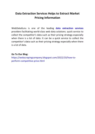 data extraction services helps to extract market
