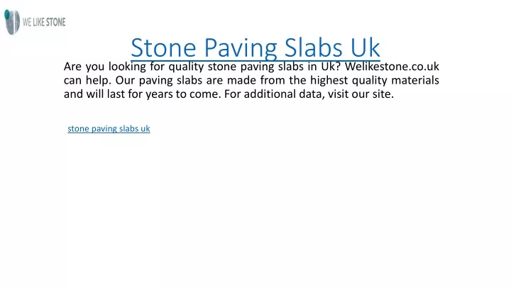 stone paving slabs uk