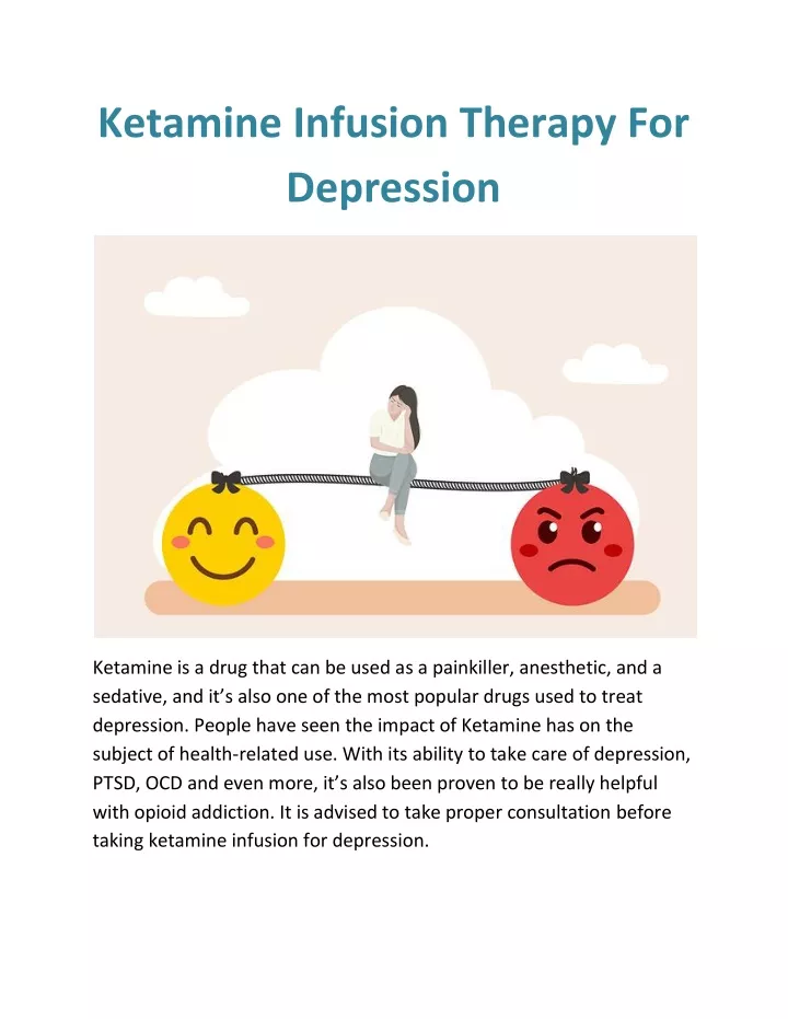 ketamine infusion therapy for depression