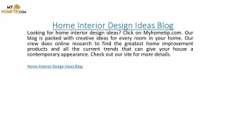 Home Interior Design Ideas Blog  Myhometip.com