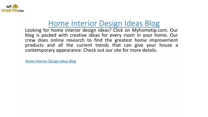 home interior design ideas blog