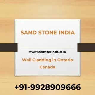 Wall Cladding in Ontario Canada - Sand Stone India