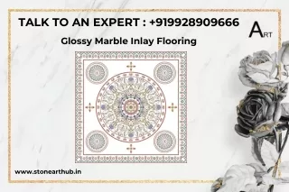 Glossy Marble Inlay Flooring - Call Now 9928909666