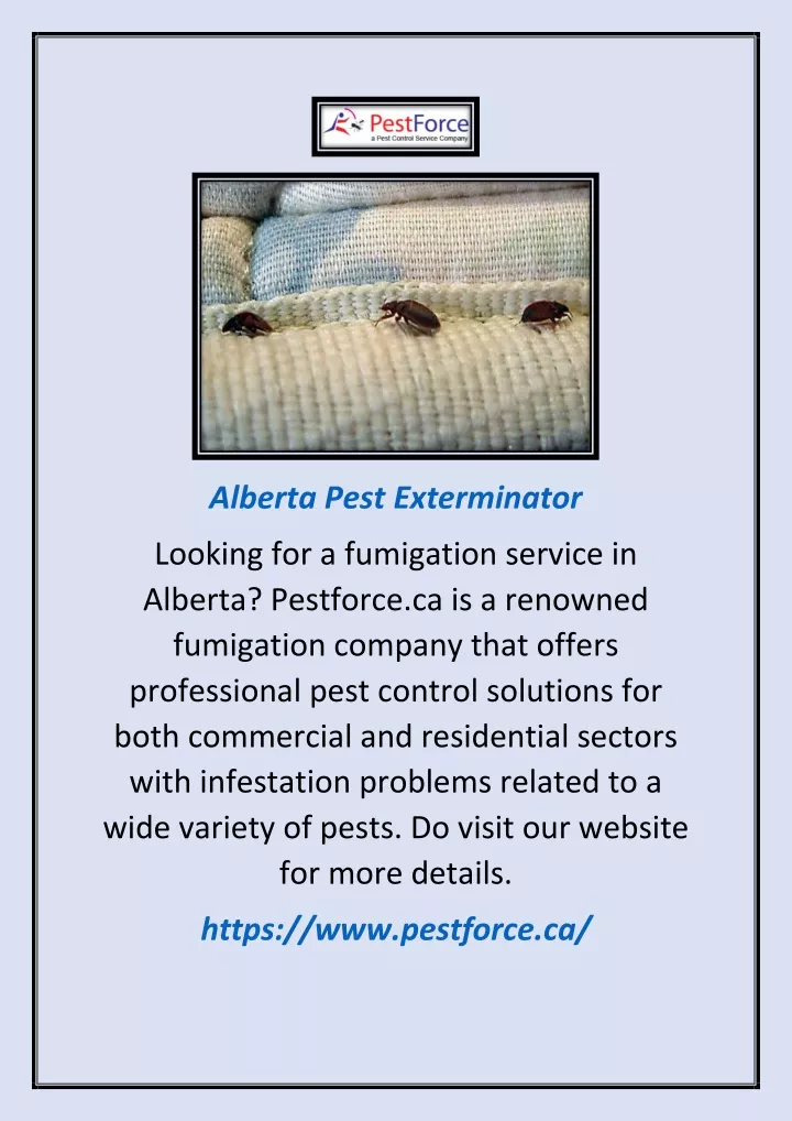 alberta pest exterminator