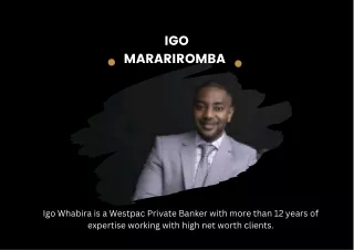 Igo Whabira  12 years of expertise  working