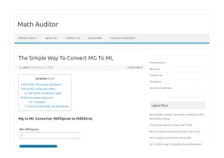 math auditor