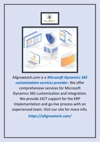 Microsoft Dynamics 365 Customization Services Provider | Allgrowtech.com