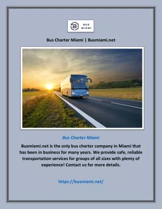 bus charter miami busmiami net