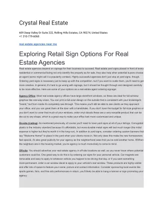 crystal real estate