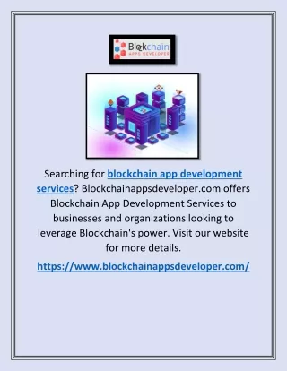 searching for blockchain app development services