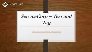 servicecorp test and tag