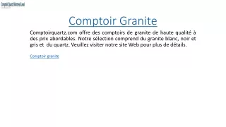 comptoir granite