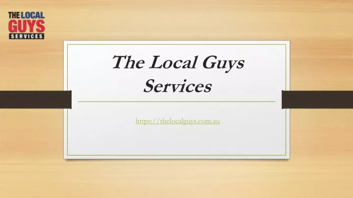 the local guys services