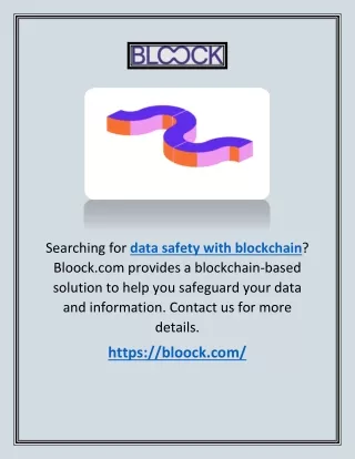 Data Safety With Blockchain | Bloock.com