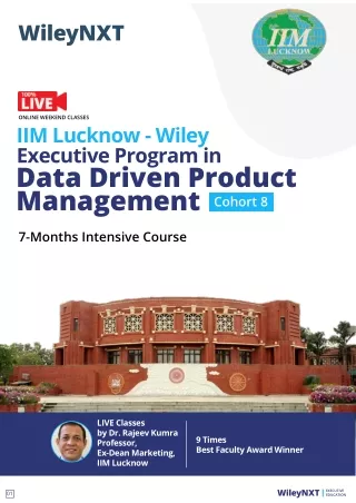 Agile Certification Course | Data driven Product Management Program Brochure