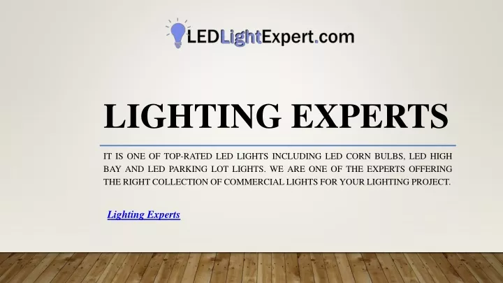 lighting experts