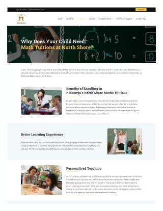 After School Maths Tutors in North Shore