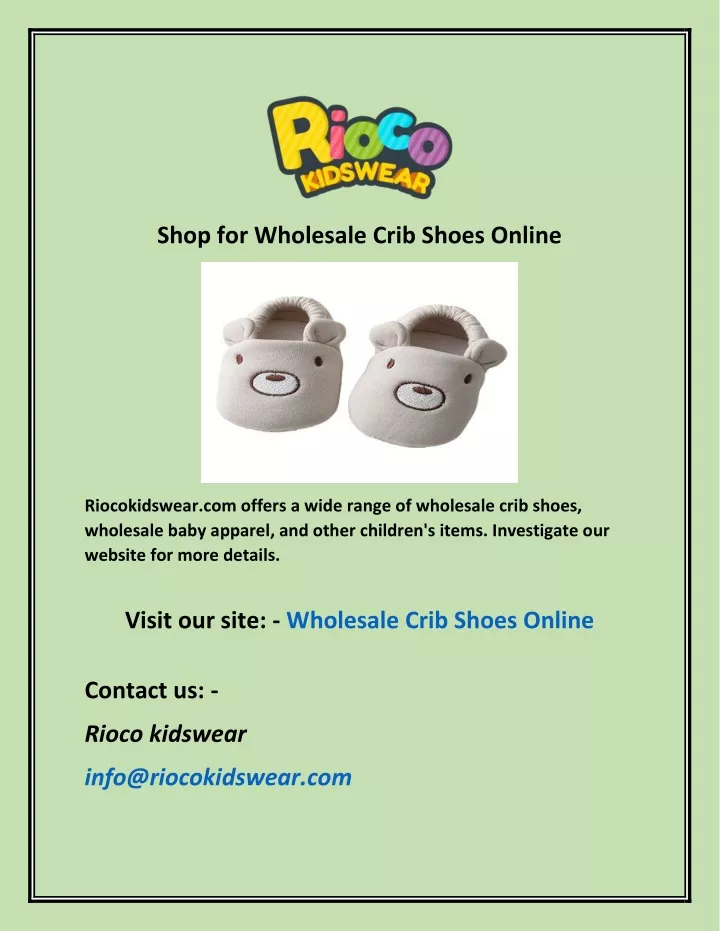 shop for wholesale crib shoes online