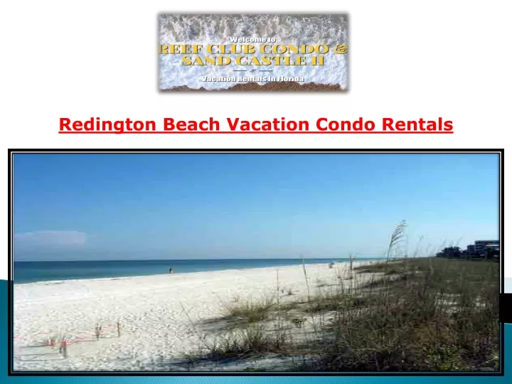 redington beach vacation condo rentals