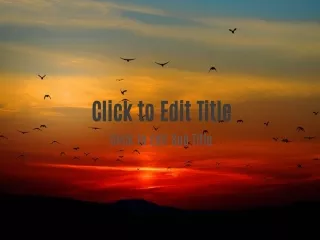 click to edit title click to edit sub title