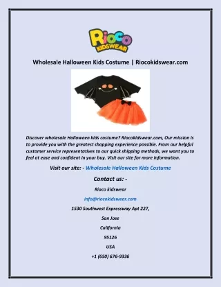 Wholesale Halloween Kids Costume  Riocokidswear com