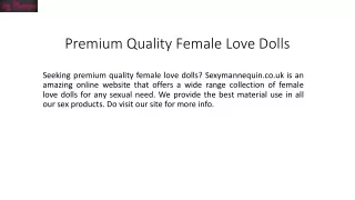 Premium Quality Female Love Dolls  Sexymannequin.co.uk
