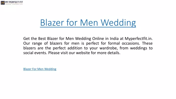 blazer for men wedding