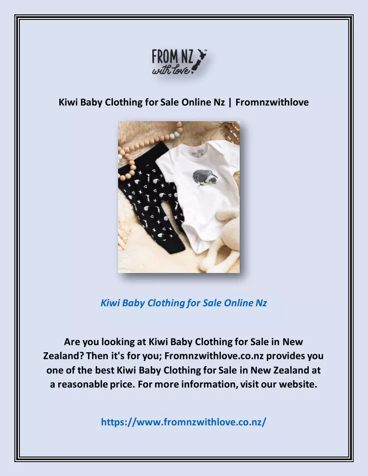 kiwi baby clothing for sale online