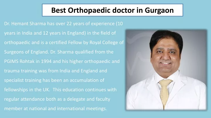 best orthopaedic doctor in gurgaon