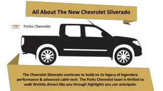 all about the new chevrolet silverado