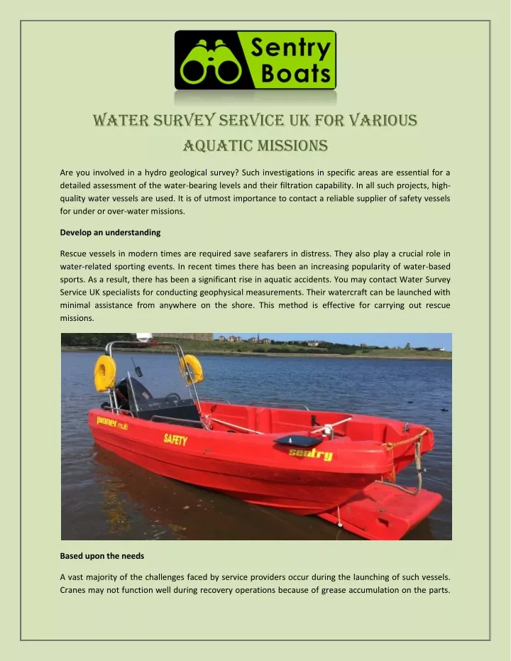 water survey service uk for various aquatic