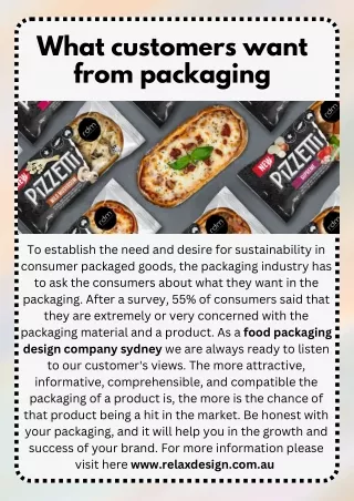 What customers want from packaging